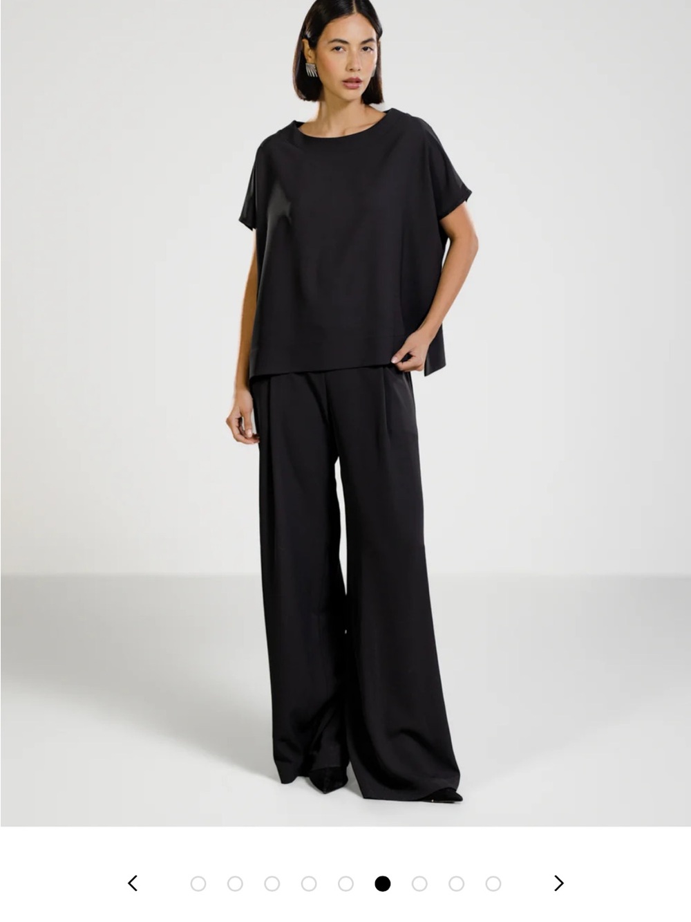 Jaki London Gabriella Pleated Elastic Waist Trousers | Black